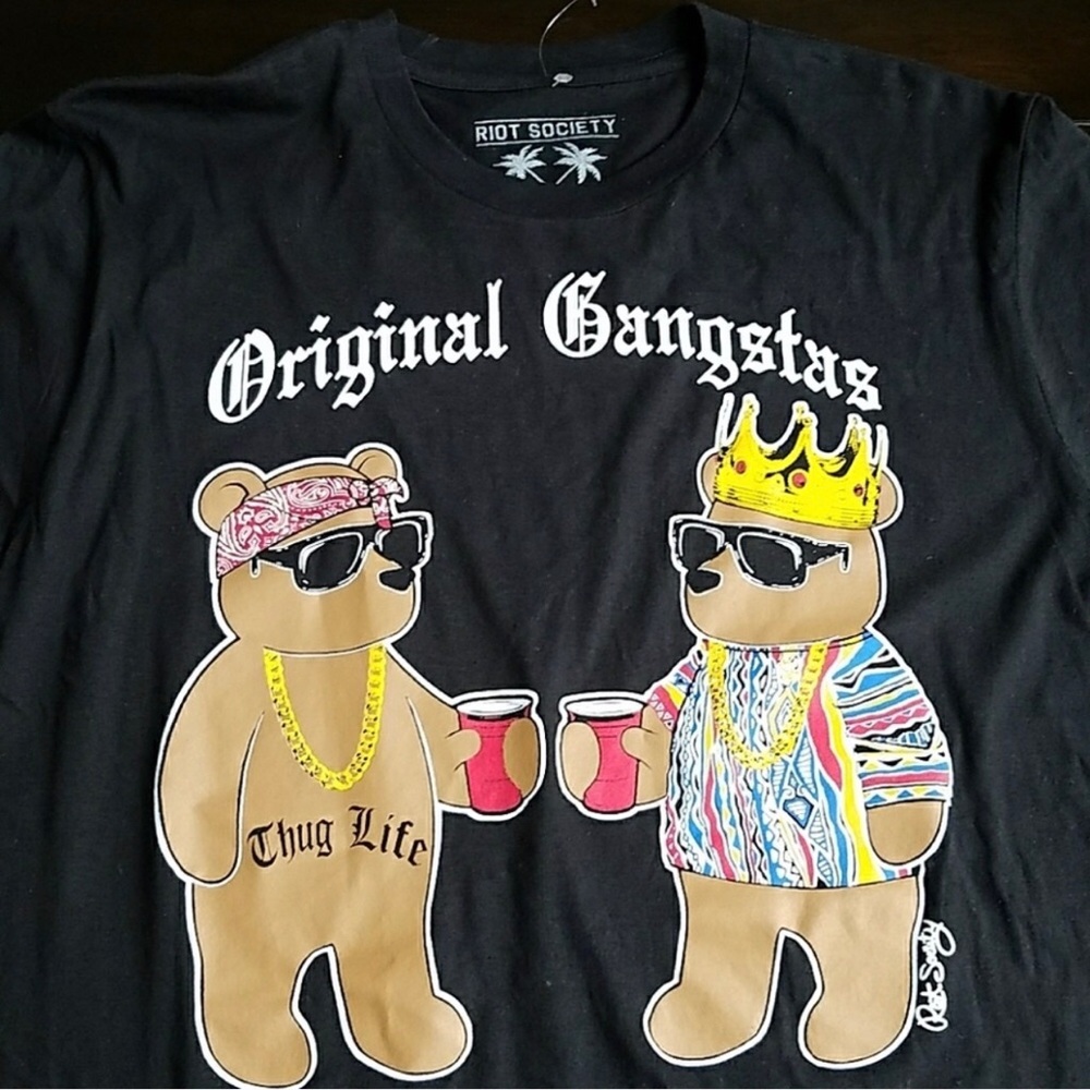 Biggie & Tupac as teddy bears shirt medium